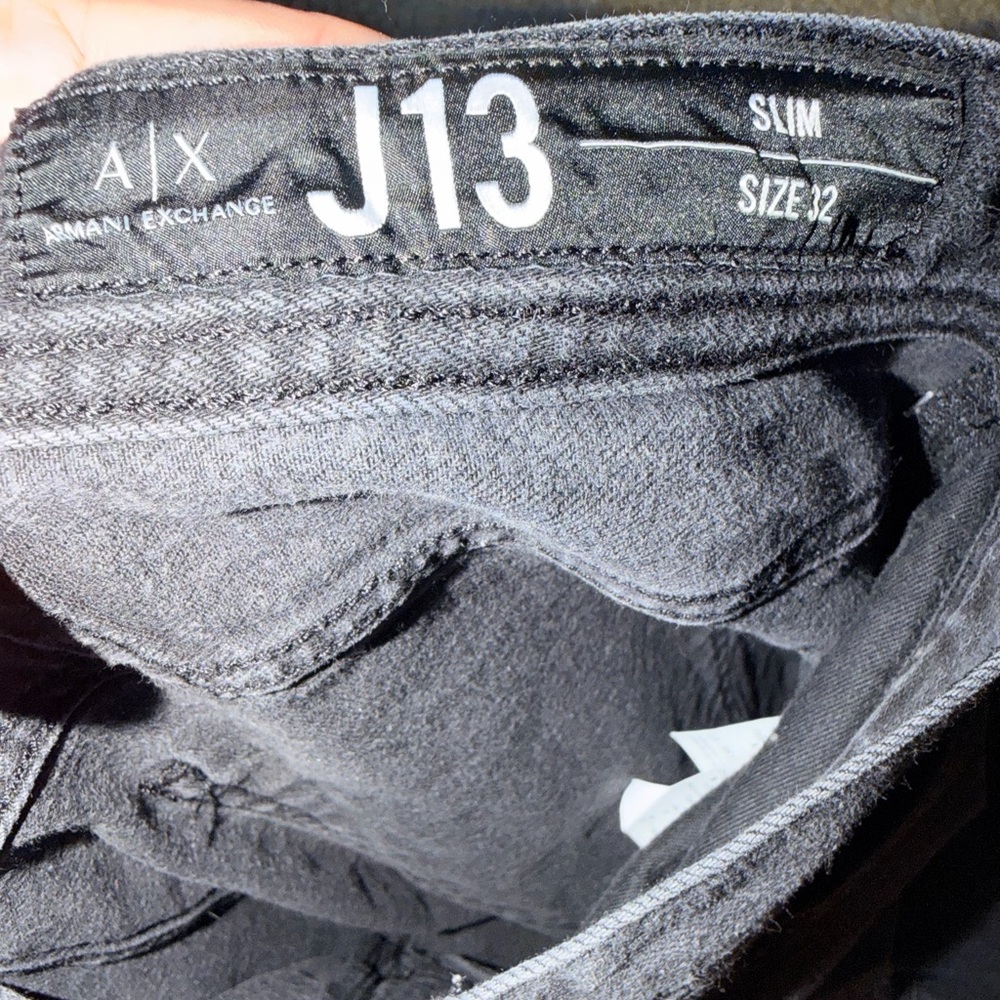 Armani Exchange Men's Skinny Jeans in Washed Black - Picture 2 of 3